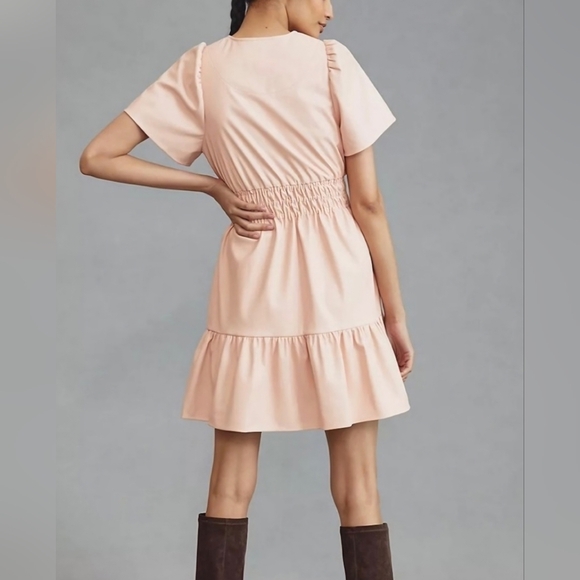 Anthropologie somerset mini dress vegan leather -NWT - Picture 4 of 7